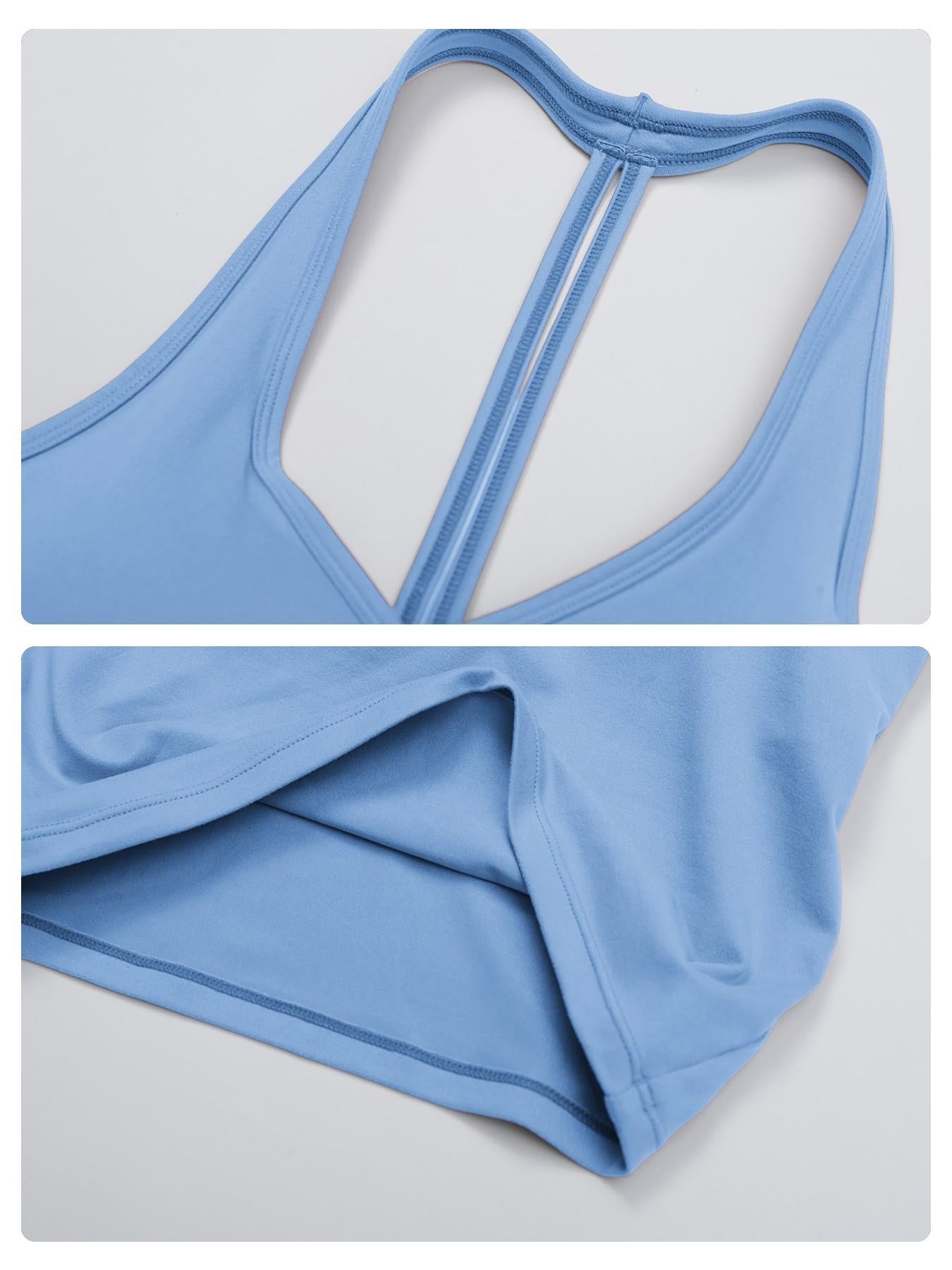 Women's Solid Halter Neck Top & Wide Leg Pants Sports Set, Casual Sleeveless Top & Pants for Daily… - image 17