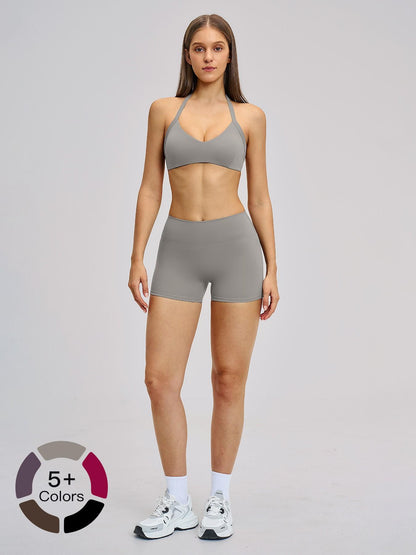 Cross-Border Brushed Yoga Set, Hollow Back Halter Top - image 21