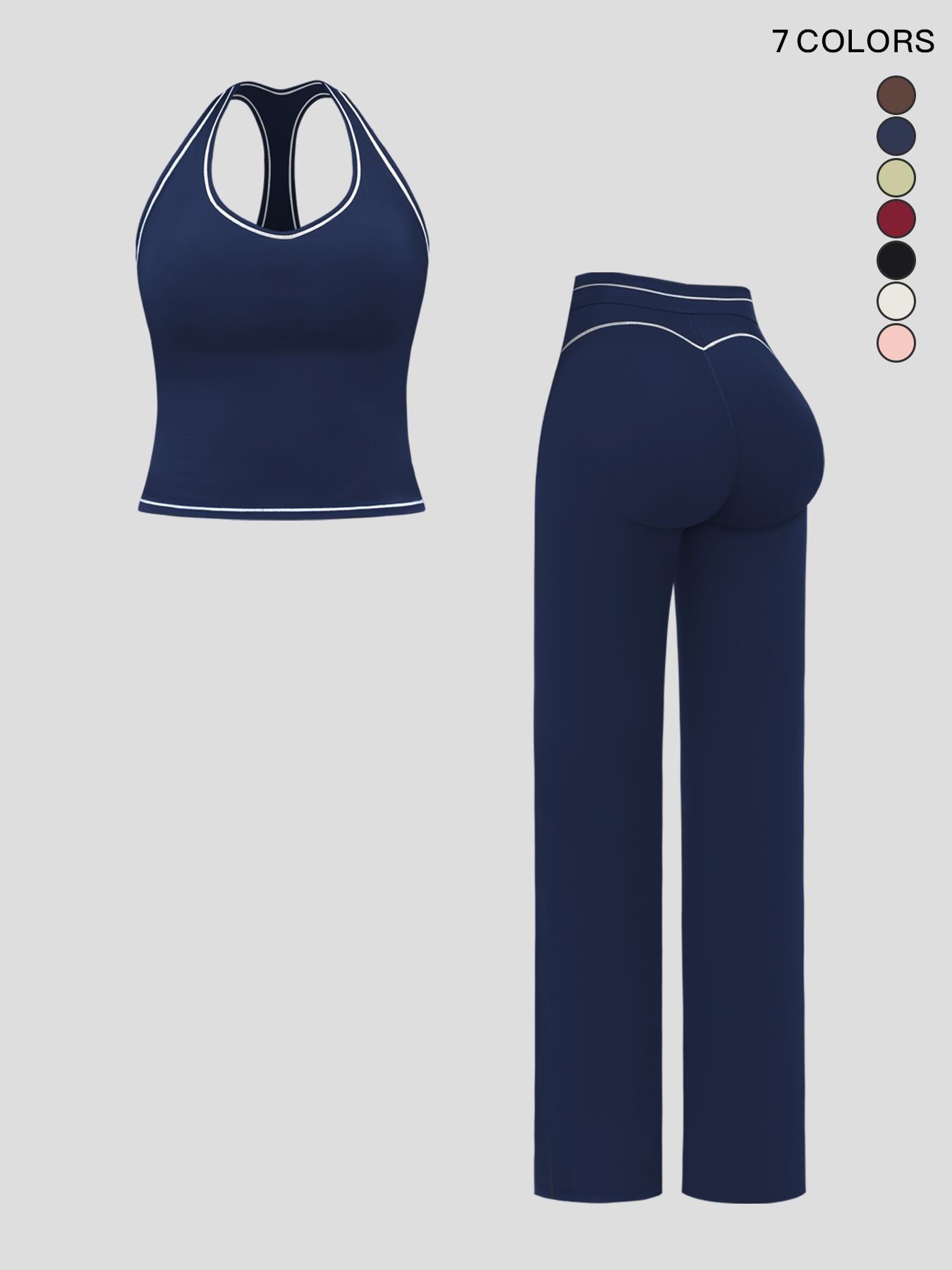 Women's Yoga Set with Dual Shoulder Straps, High-End Feel Sportswear - image 20