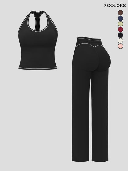 Women's Yoga Set with Dual Shoulder Straps, High-End Feel Sportswear - image 24