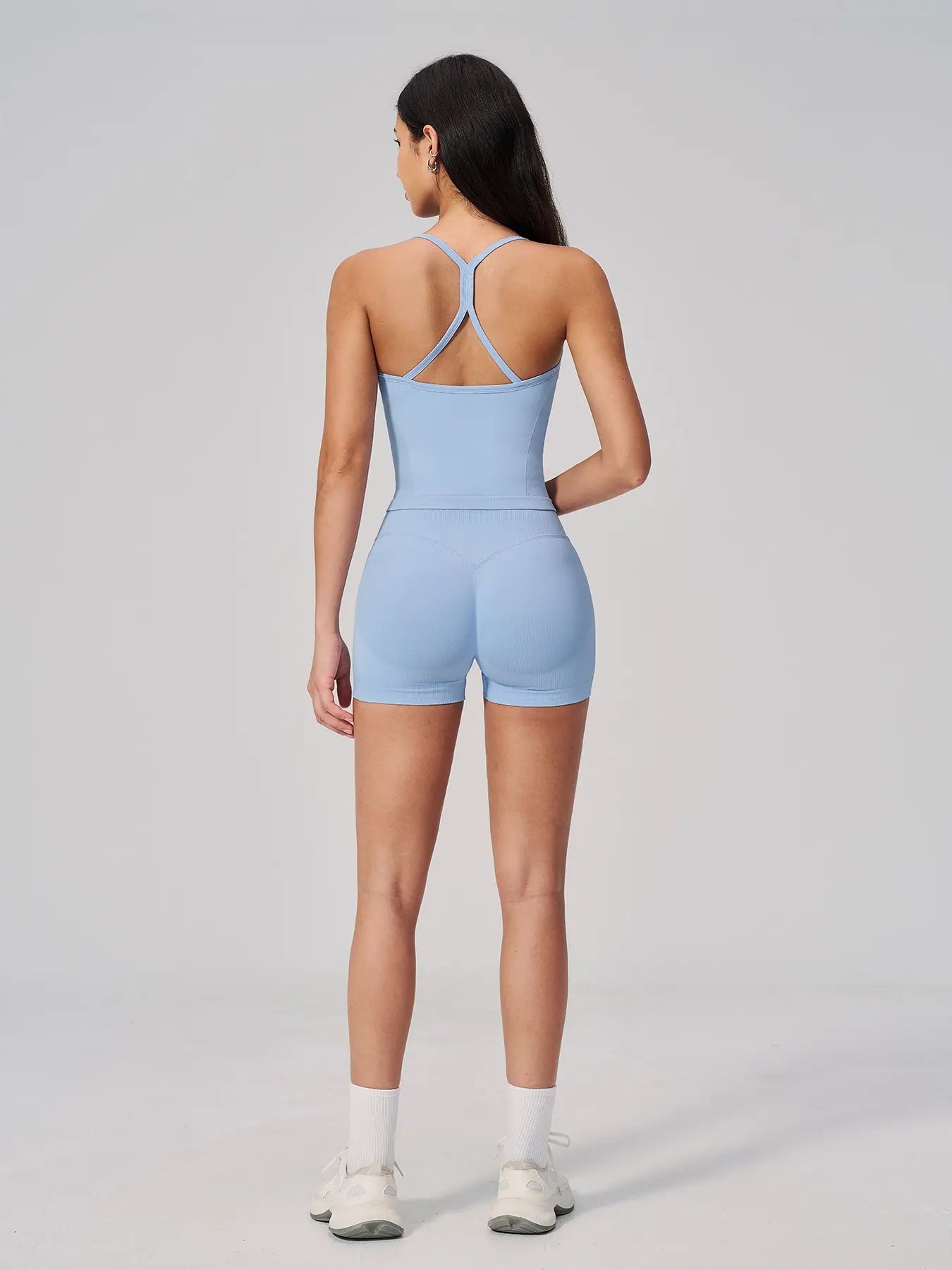 Summer New Yoga Set for Women, Slim Fit Backless Waist Trainer High-Waisted Quick-Dry Breathable Gym… - image 8