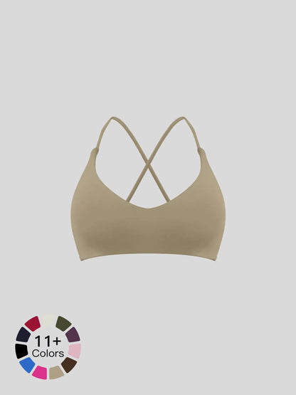 Cloud-Soft Yoga Bra, Quick-Dry Cross-Back Sports Bra