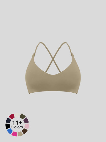 Cloud-Soft Yoga Bra, Quick-Dry Cross-Back Sports Bra - image 25