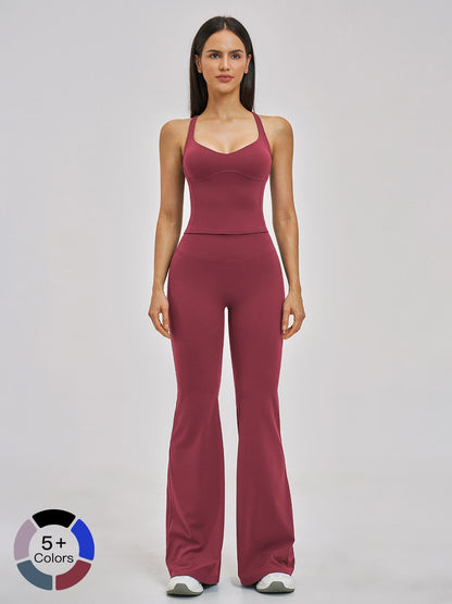 Women's Fitted Yoga Set, Cross-Back Design - image 21