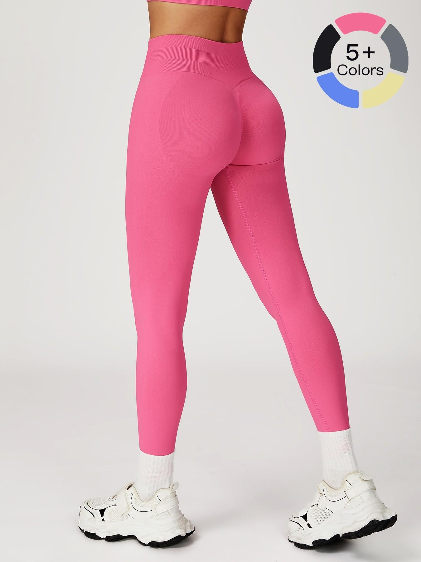 Women's Seamless High-Waisted Yoga Pants, Tight-Fitting Tummy Control - image 8