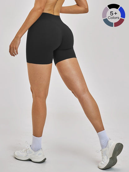 High-Waisted Fitted Yoga Shorts for Women, Cross-Border Flannel Sports Short Pants - image 19