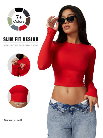 Women's Compression Sports Tee - Quick Drying Long Sleeve - image 2