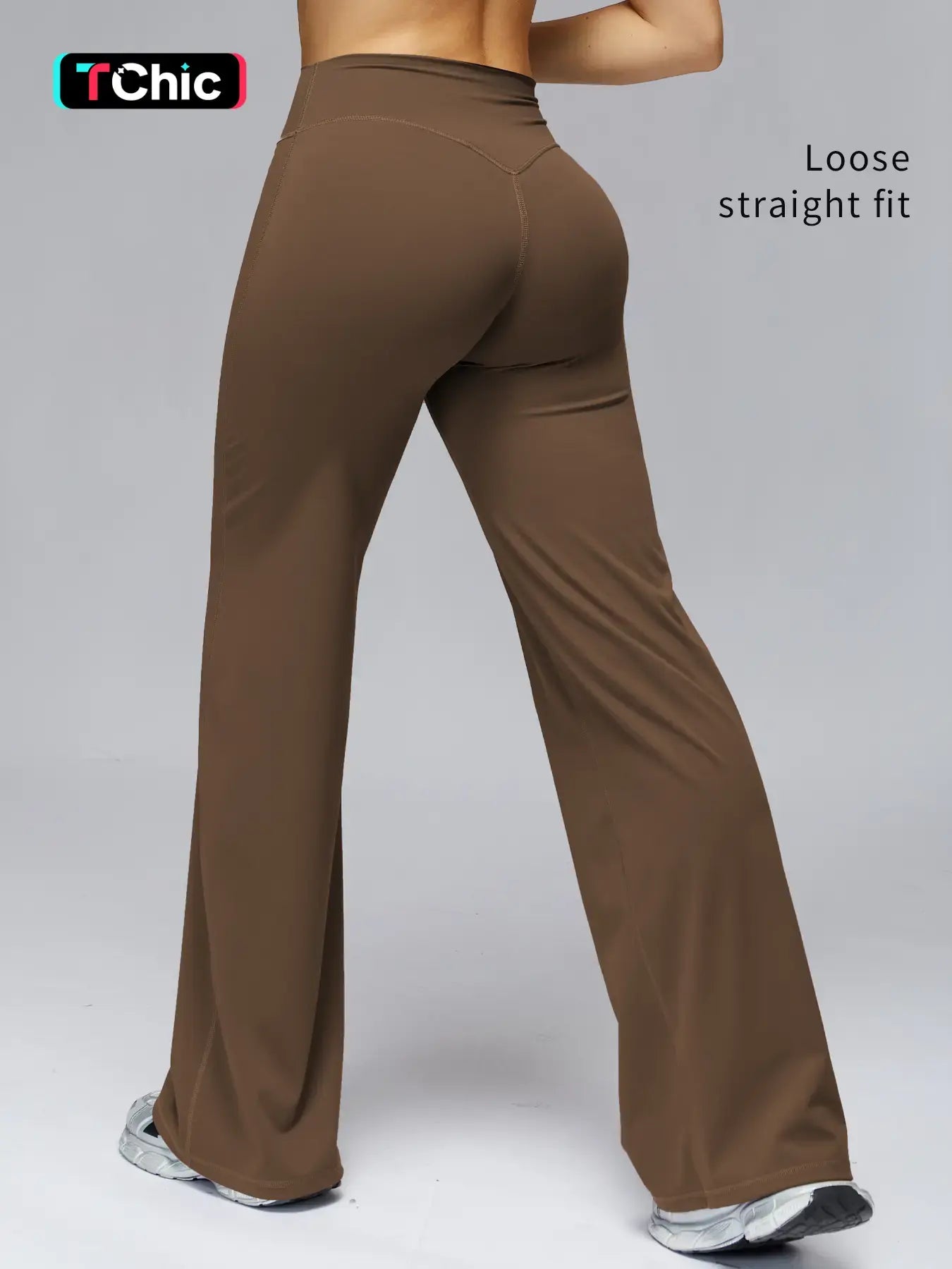 High Waist Flare Leg Yoga Pants, Casual Dance Workout Trousers