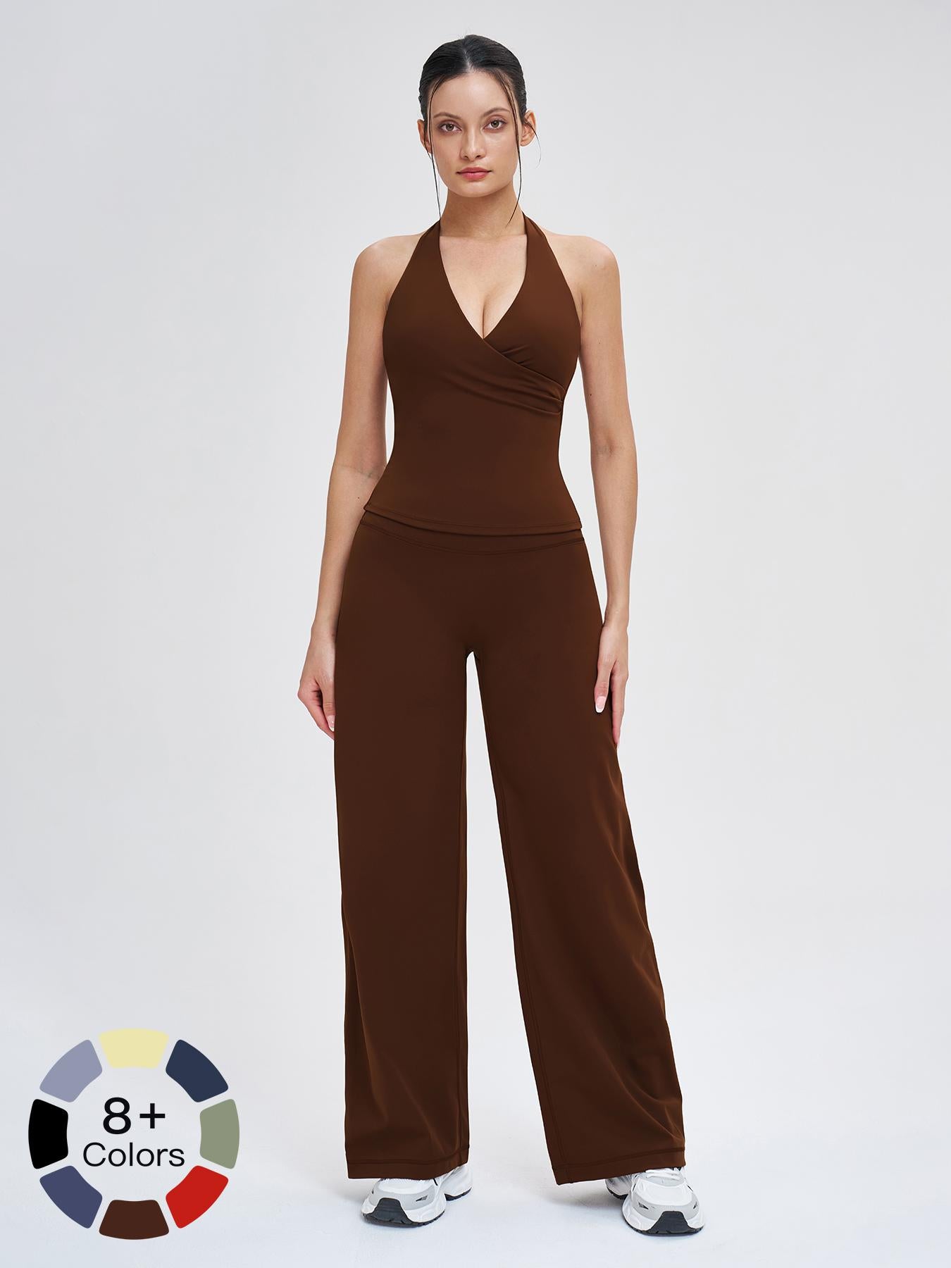 Women's Yoga Set, Medium Backless Tight-Fitting Design - image 23