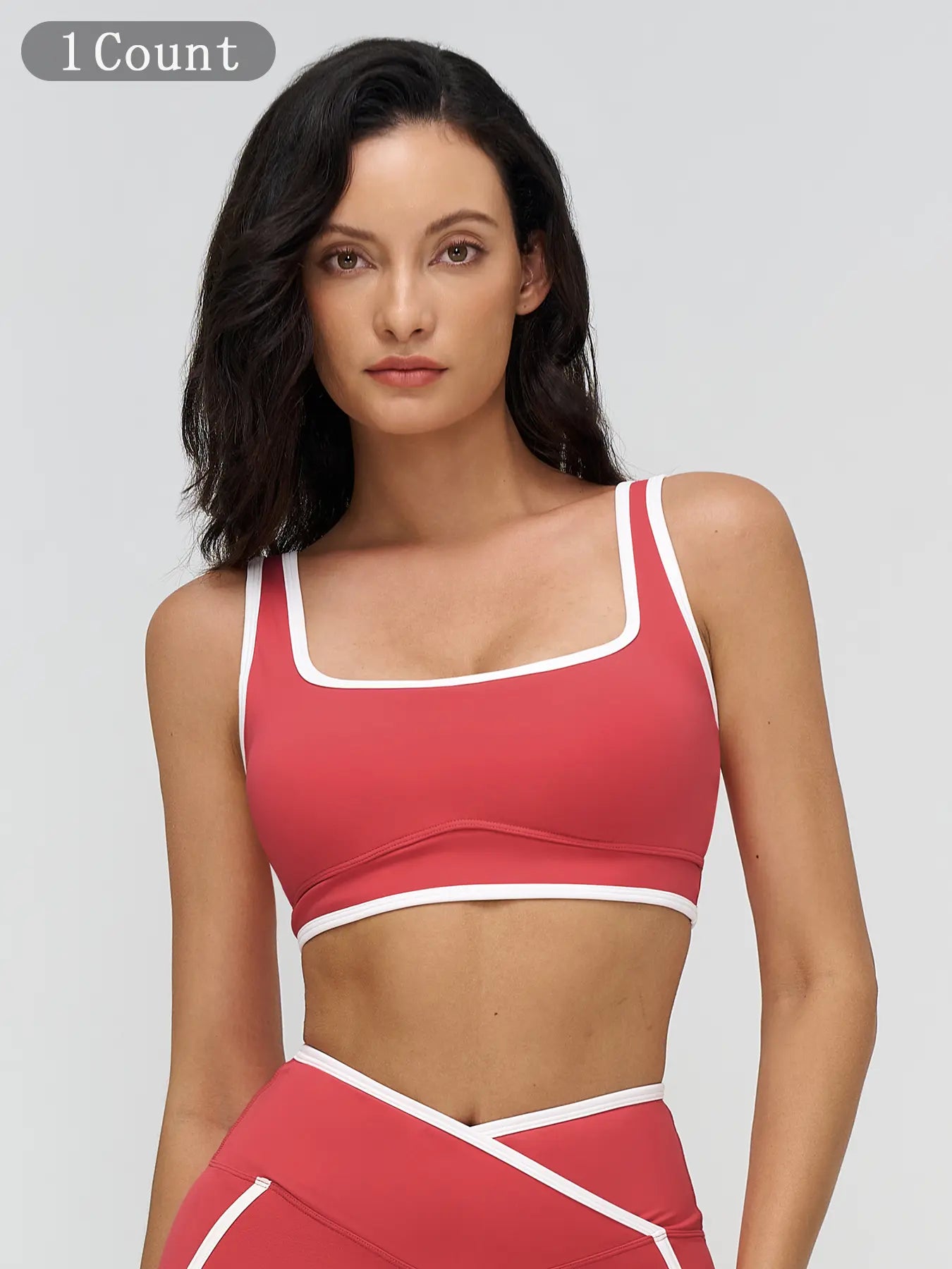 Women's Yoga Bralette, Large Square Neckline
