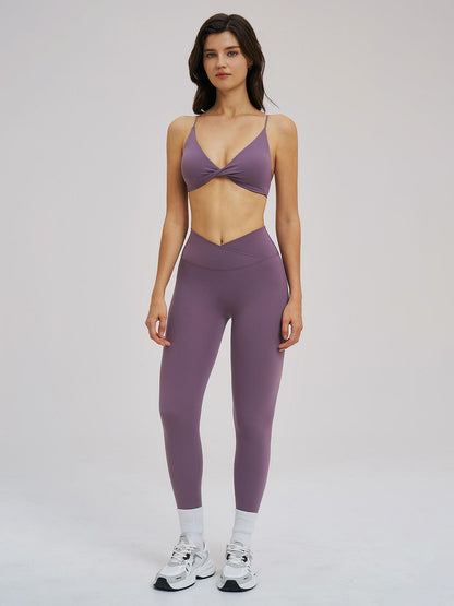 Cross-Border Yoga Set, Fleece-Lined Thin Strap Back Support Tight Fit - image 11