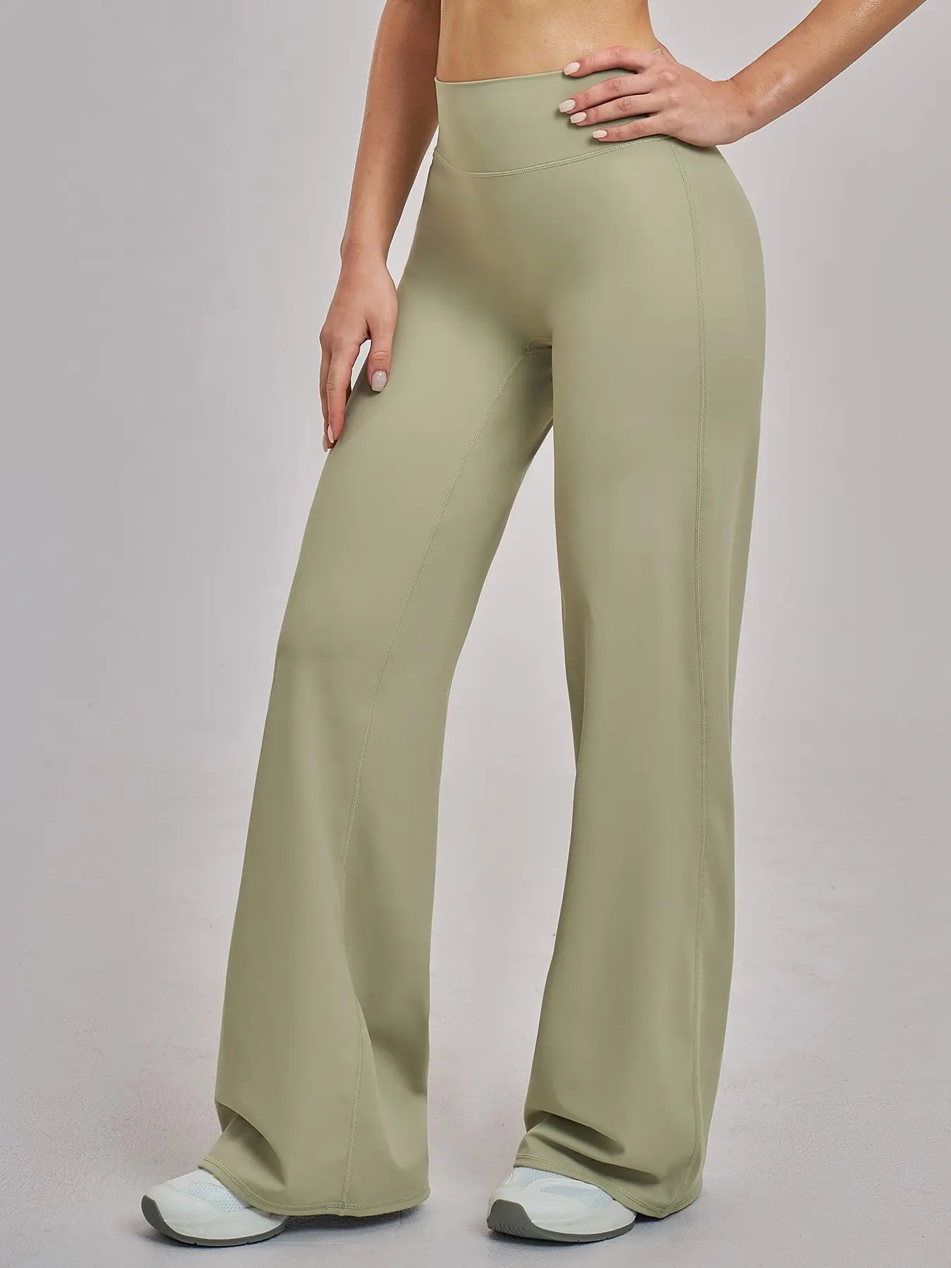 High Waist Flare Leg Yoga Pants, Casual Dance Workout Trousers - image 4