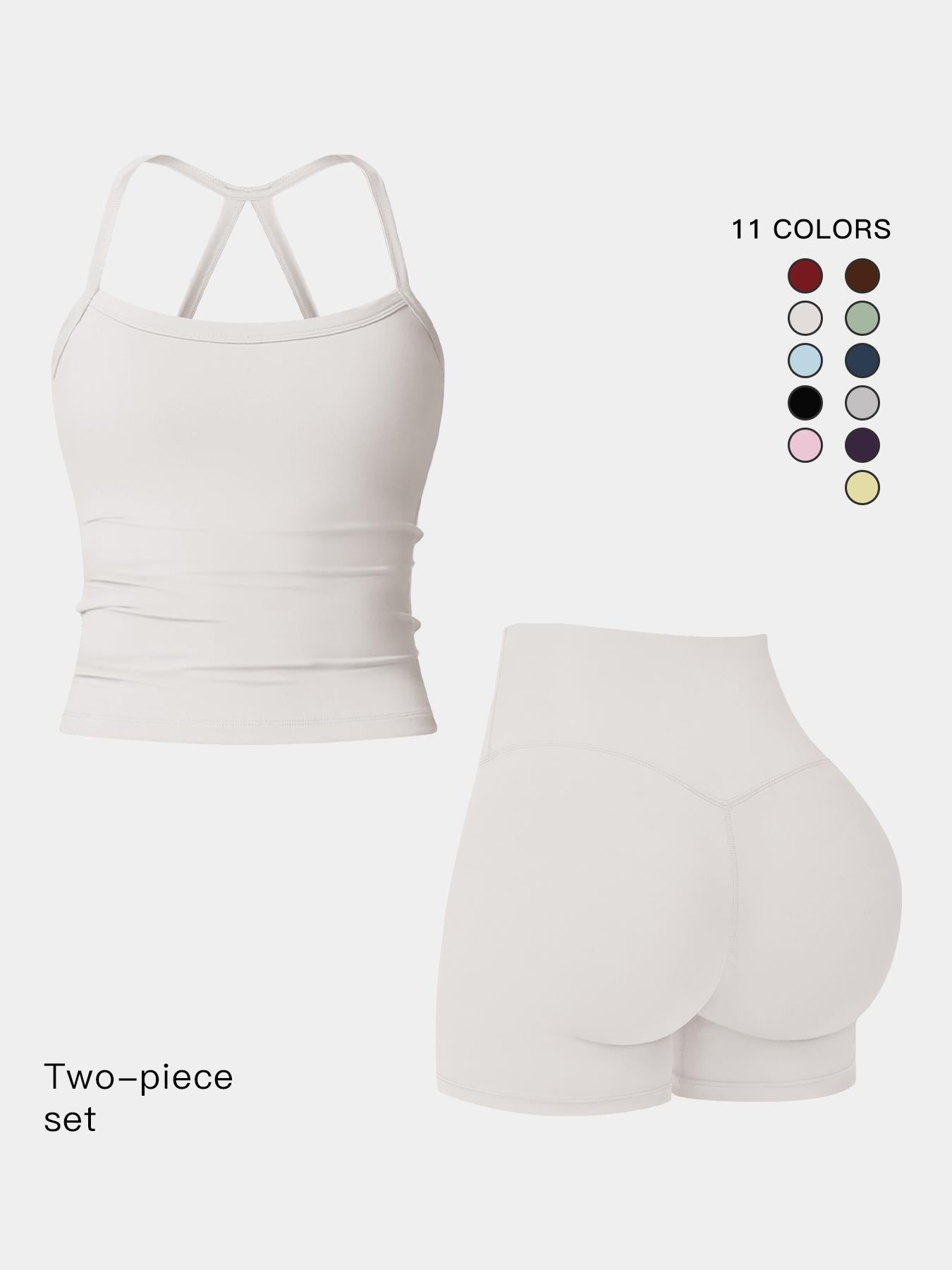 Women's Quick-Dry Yoga Set, Tight-Fitting Fleece Lined Activewear - image 28