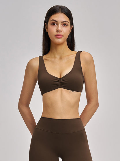 Sexy Backless Yoga Bra, Gathered Sports Running Fitness Underwear - image 11