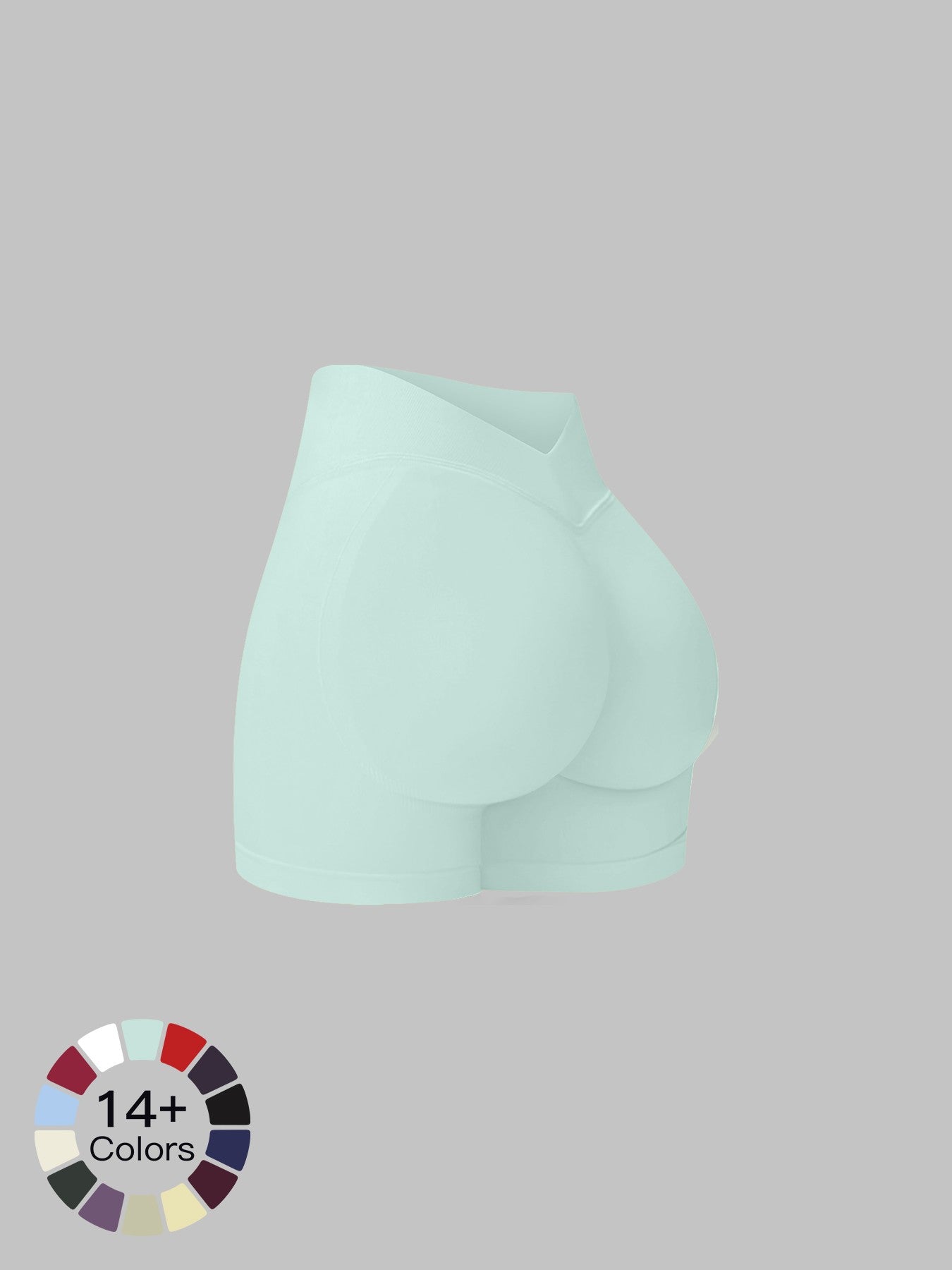 Women's Seamless Knitted Yoga Shorts, V-Neck Waist - image 28