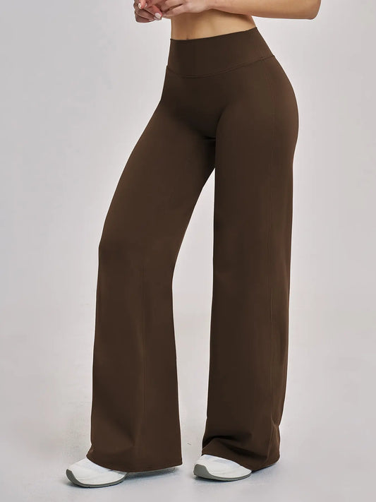 High Waist Flare Leg Yoga Pants, Casual Dance Workout Trousers - image 2