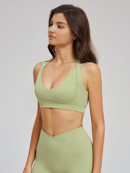 Nude Yoga Bra, Large Backless High-End Sports Bra for Women - image 15