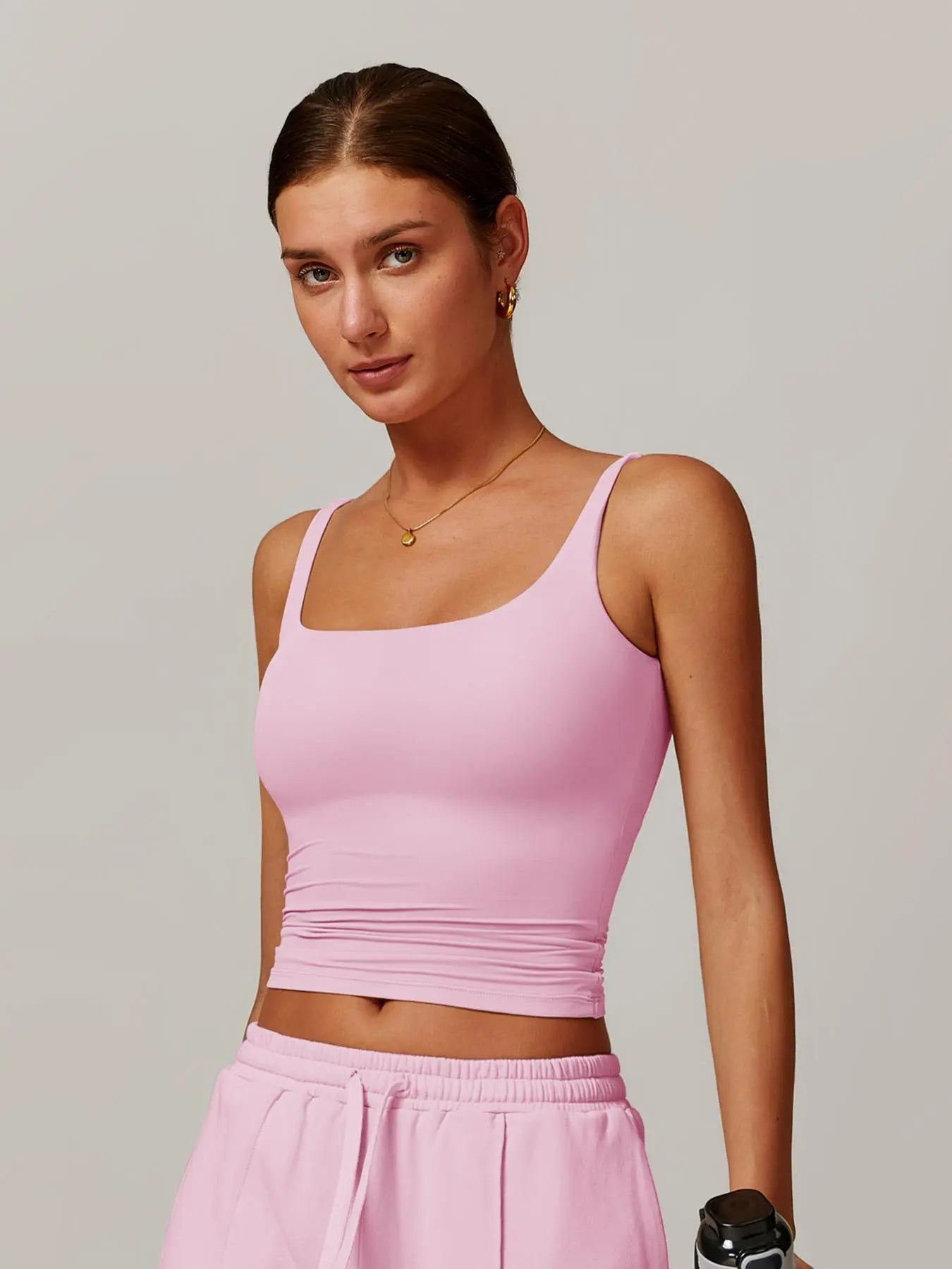 Women's Solid Color Sports Singlet with Built-In Bra Cups, High Stretch Comfortable Breathable Quick… - image 8