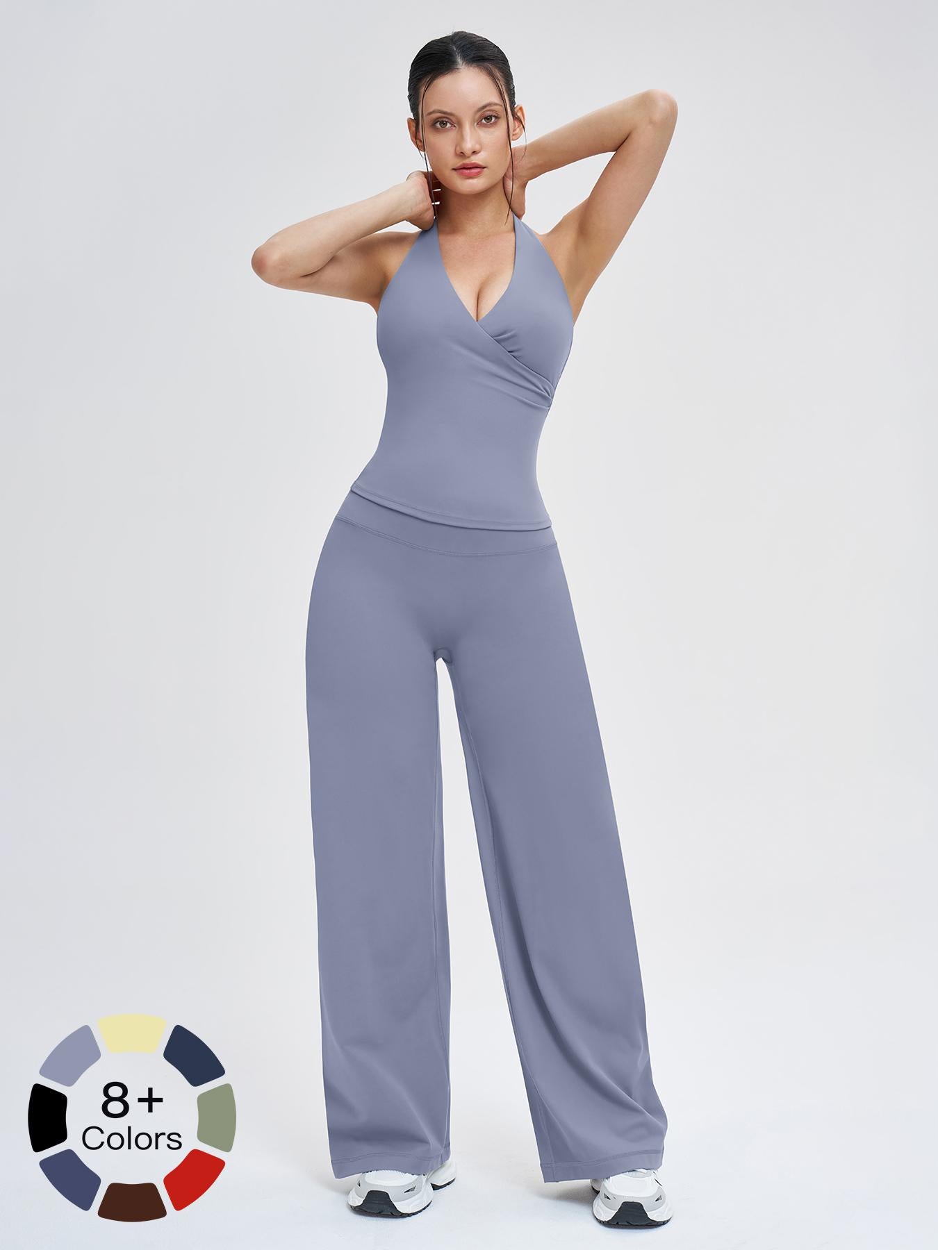Women's Yoga Set, Medium Backless Tight-Fitting Design - image 24
