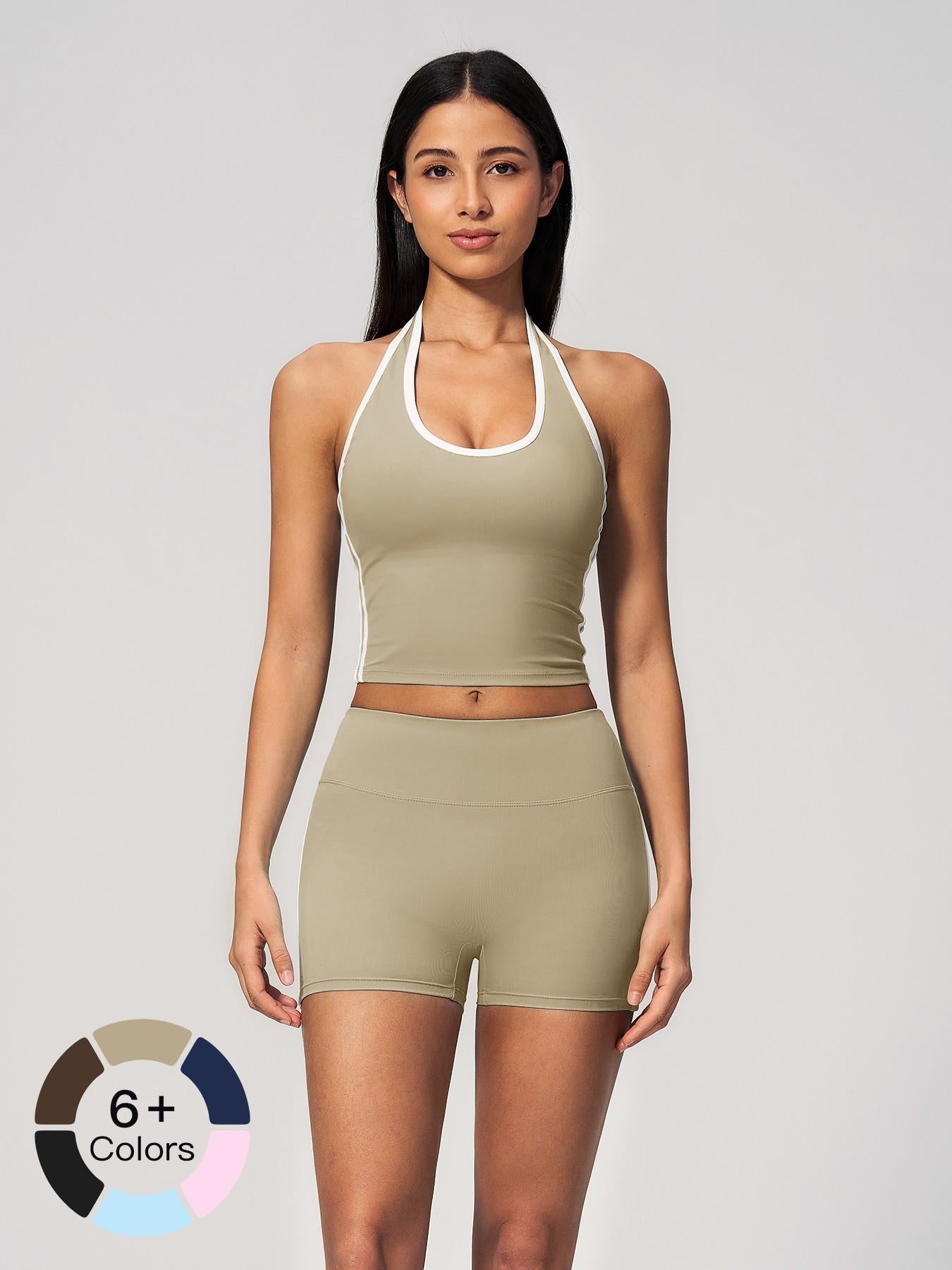 Bare Feel Yoga Set, Colorblock Pilates Training Wear - image 23