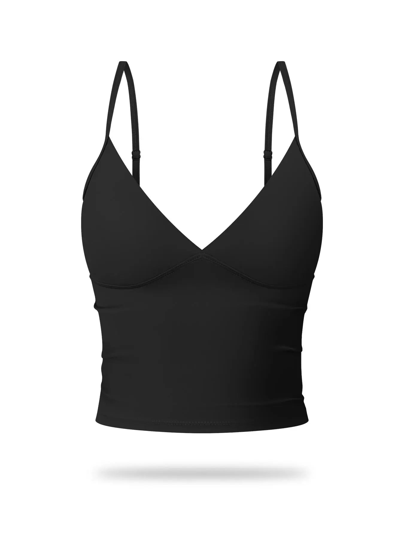 Women's Solid Color Sports Cami Top, Breathable Comfortable Sports Top - image 4