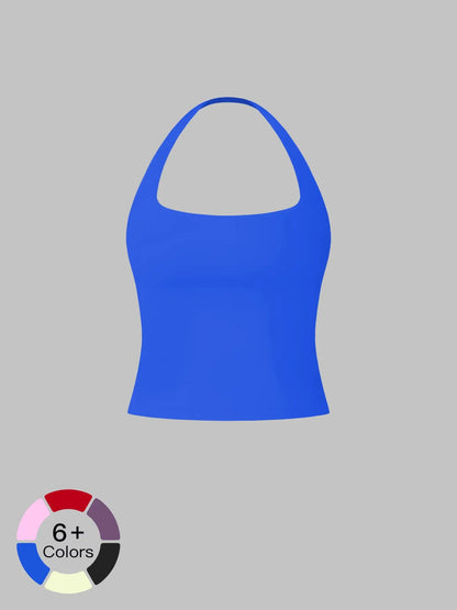 Women's New Halter Yoga Tank Top, Outdoor Square Sport Fitness Tight Quick-Dry Vest