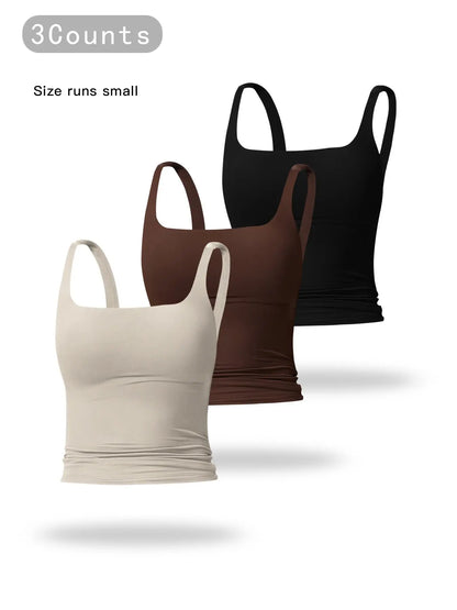 Women's Solid Color Sports Tank Top for Yoga & Gym - image 2