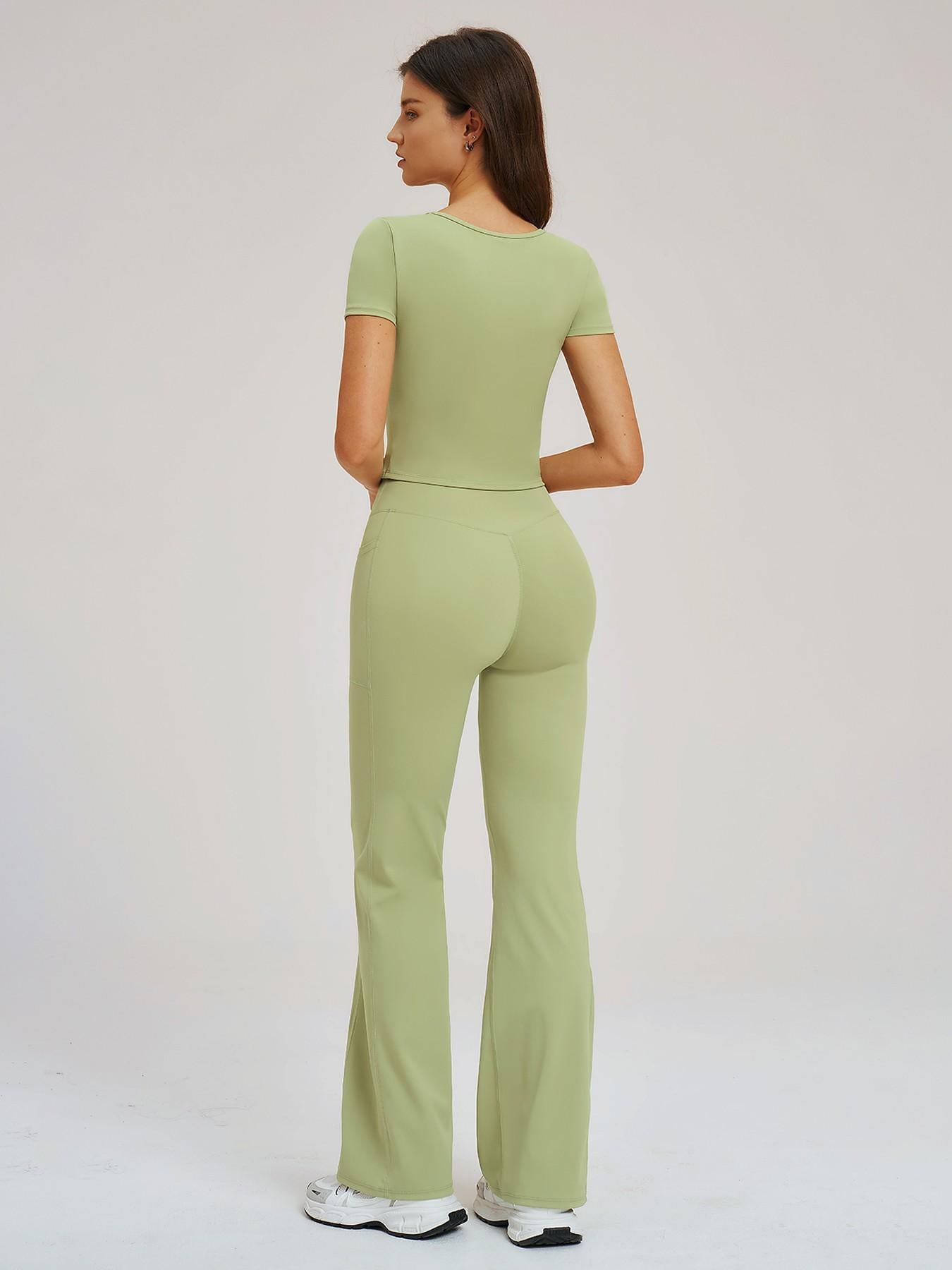Women's Yoga Set, Naked Feeling Tight-Fitting Fashion Casual Outdoor Running Sports Suit - image 16