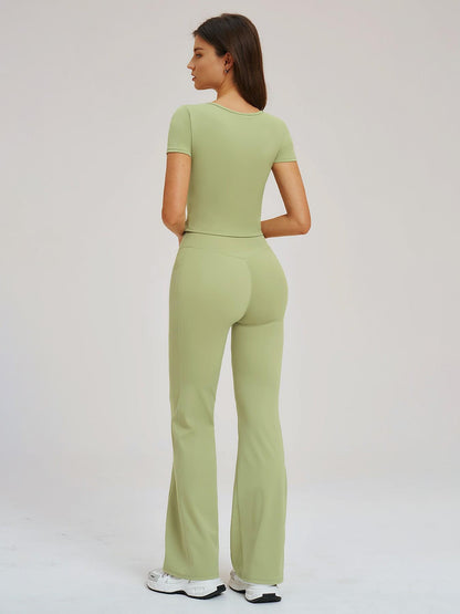 Women's Yoga Set, Naked Feeling Tight-Fitting Fashion Casual Outdoor Running Sports Suit - image 16