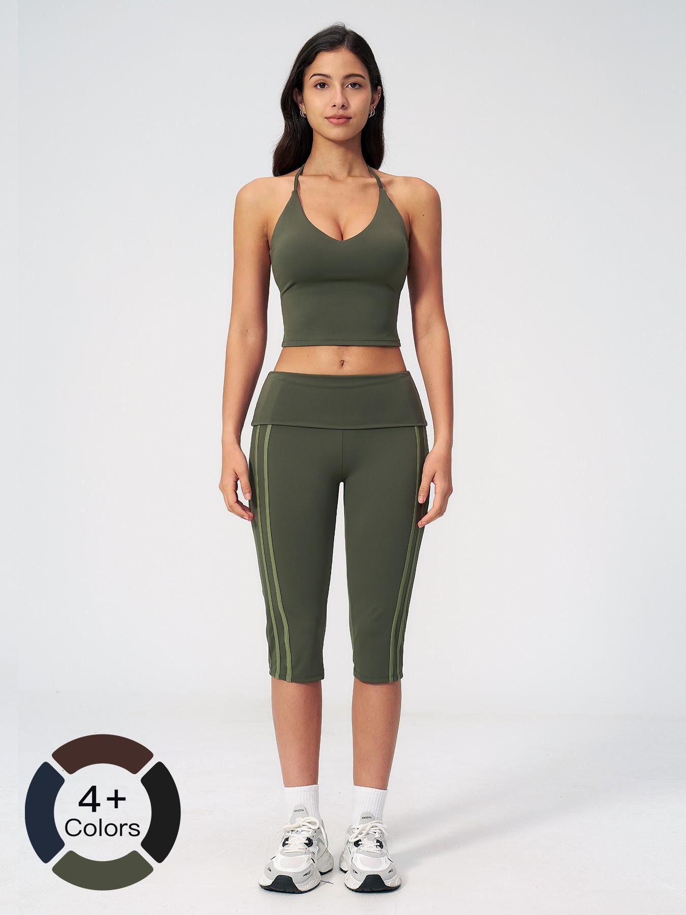 European and American Yoga Set, Two-Piece Activewear Set Sportswear for Outdoor Activities - image 19