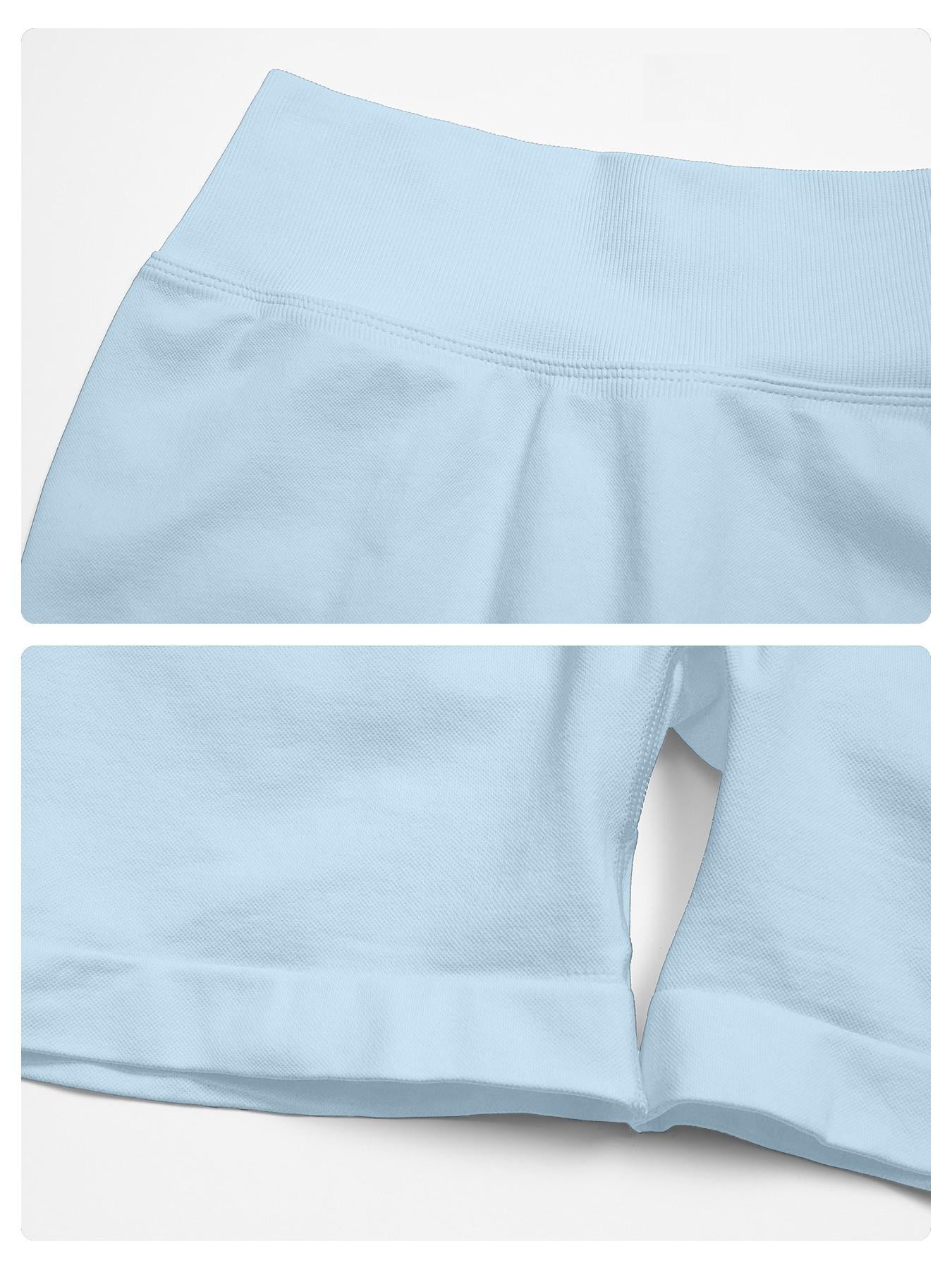 Women's Seamless Knitted Yoga Shorts, V-Neck Waist - image 16