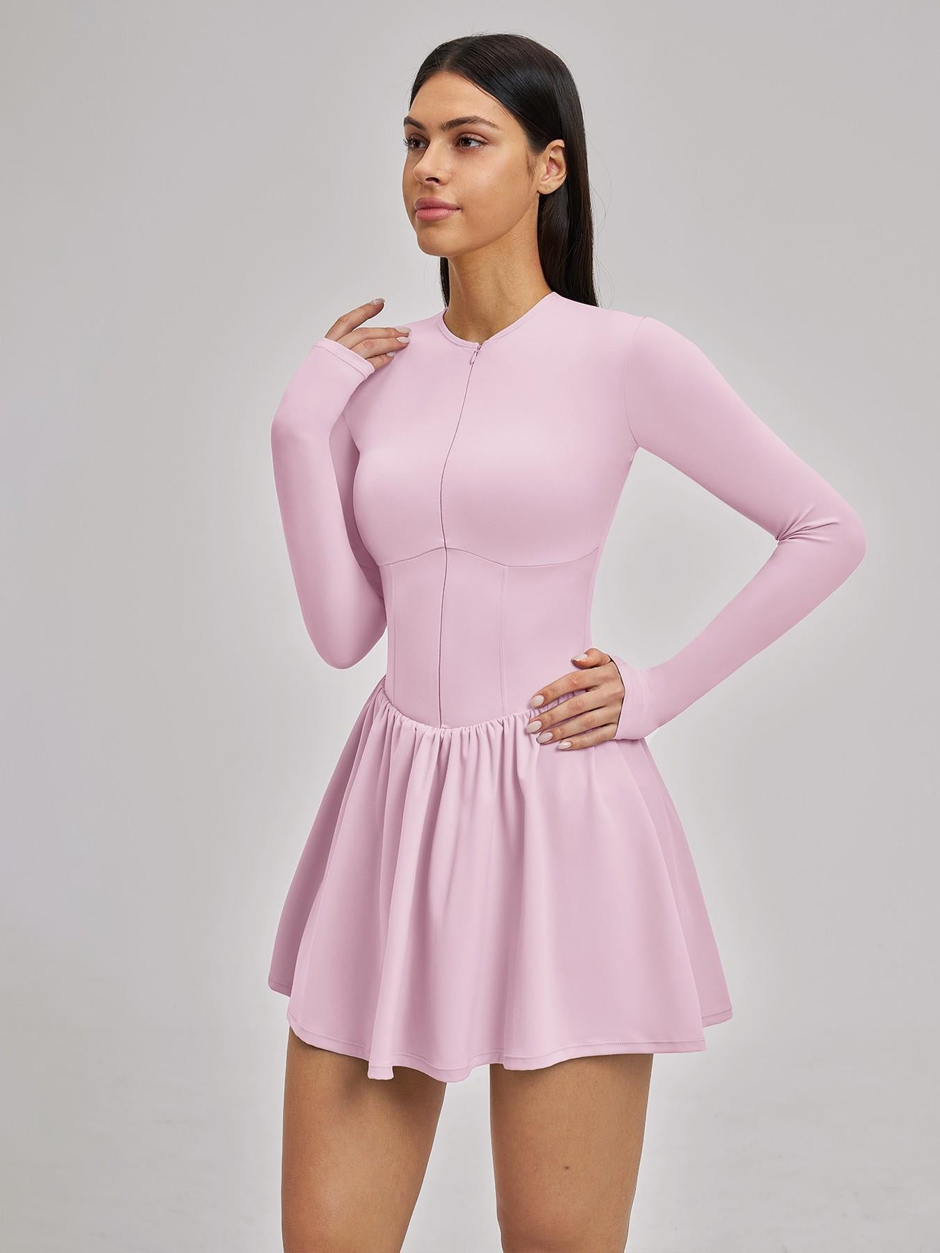Nude Feel Two-Piece Tennis Skirt, Anti-Slip Inner Layer - image 13