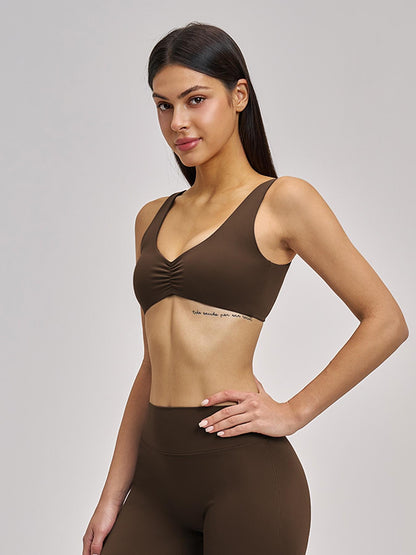 Sexy Backless Yoga Bra, Gathered Sports Running Fitness Underwear - image 10