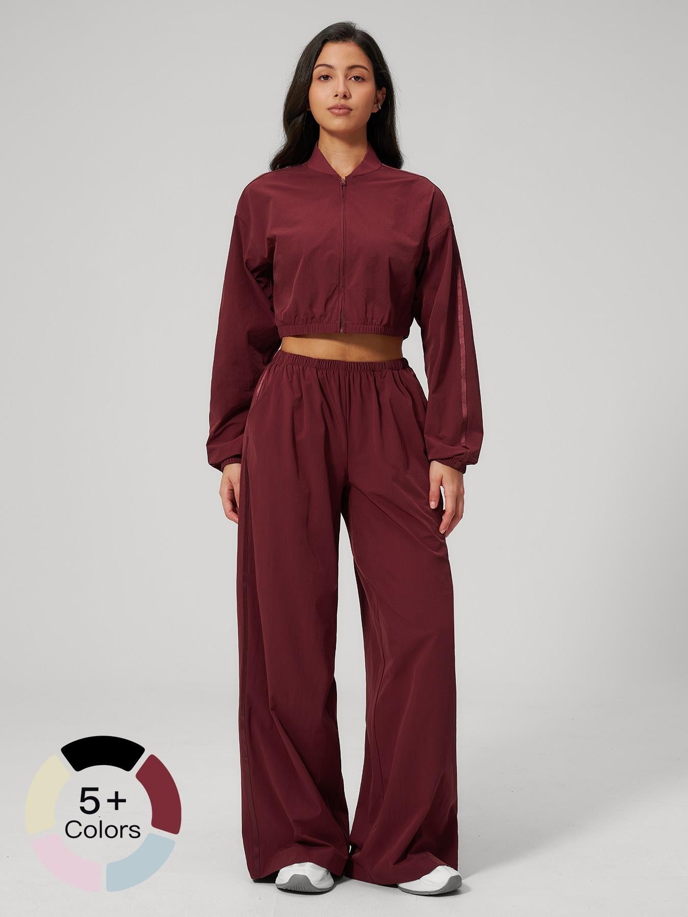 Women's Sun Protection Sportswear Yoga Set, Long Sleeve Top & Pants - image 22
