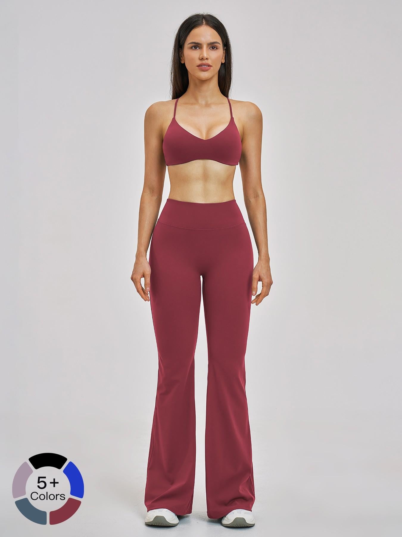 Cross-Border Tight Back Yoga Set, Fleece Fashion Micro Fitness Sports Set - image 21