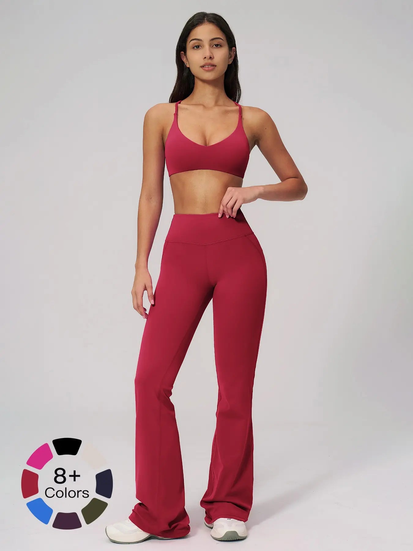 Women's 2-Piece Sports Pants Set Yoga, Running Outfits & Fitness Activewear