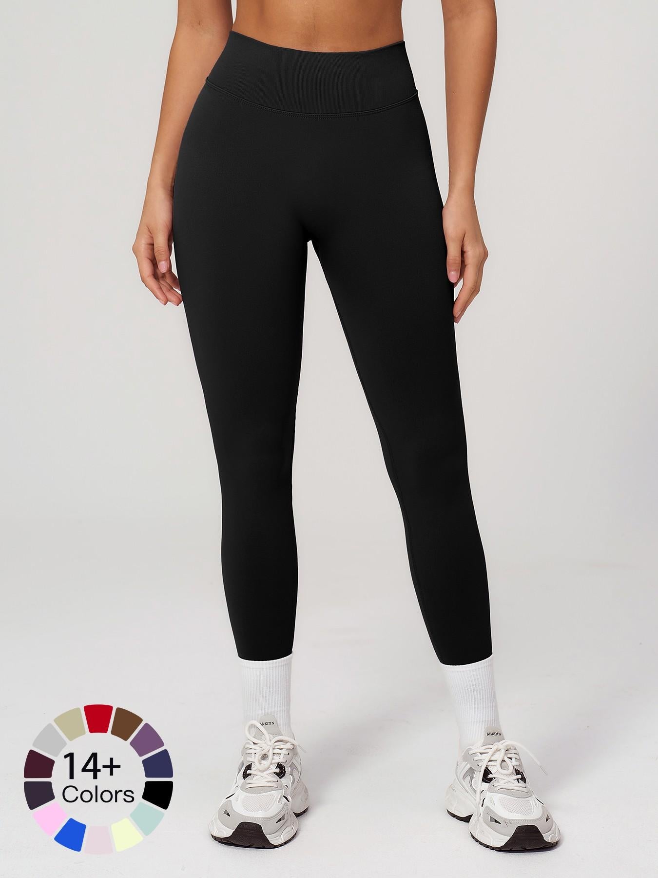 Seamless Peach Butt Yoga Pants, V-Shape Tight Fit Slimming Running Sports Quick-Dry Fitness Long Pants - image 20