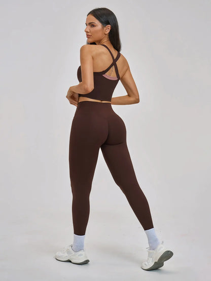 Cross-Back Sportswear Set, Quick-Dry Running & Fitness - image 4