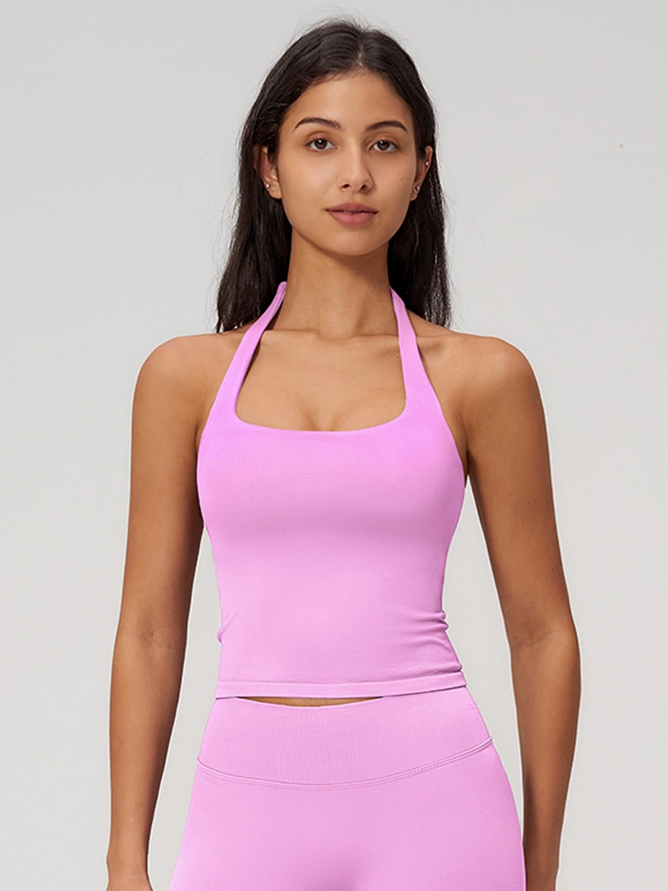 Women's New Halter Yoga Tank Top, Outdoor Square Sport Fitness Tight Quick-Dry Vest - image 18