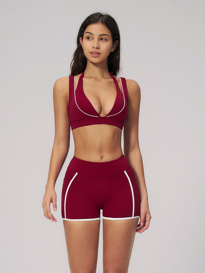 Women's Bare-Look Colorblock Yoga Set, Slimming Fitness Workout Clothes - image 15