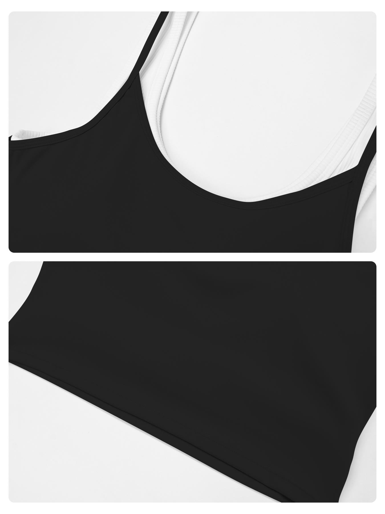 Women's Two-Piece Colorblock Yoga Set, High-Waisted Ribbed Casual Fitness Sportswear - image 17