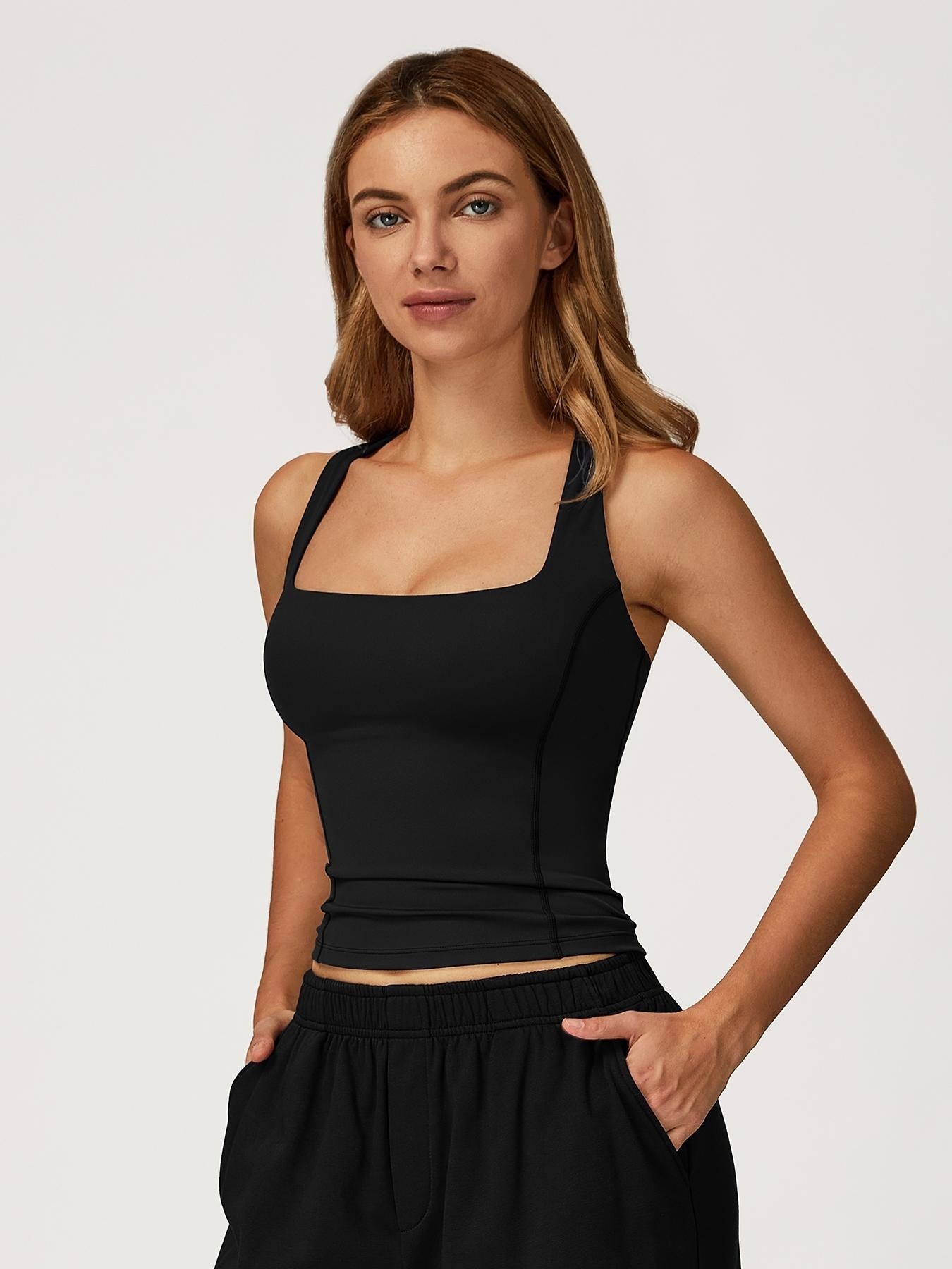 Women's Seamless Yoga Vest, Sleeveless Sports Vests - image 14