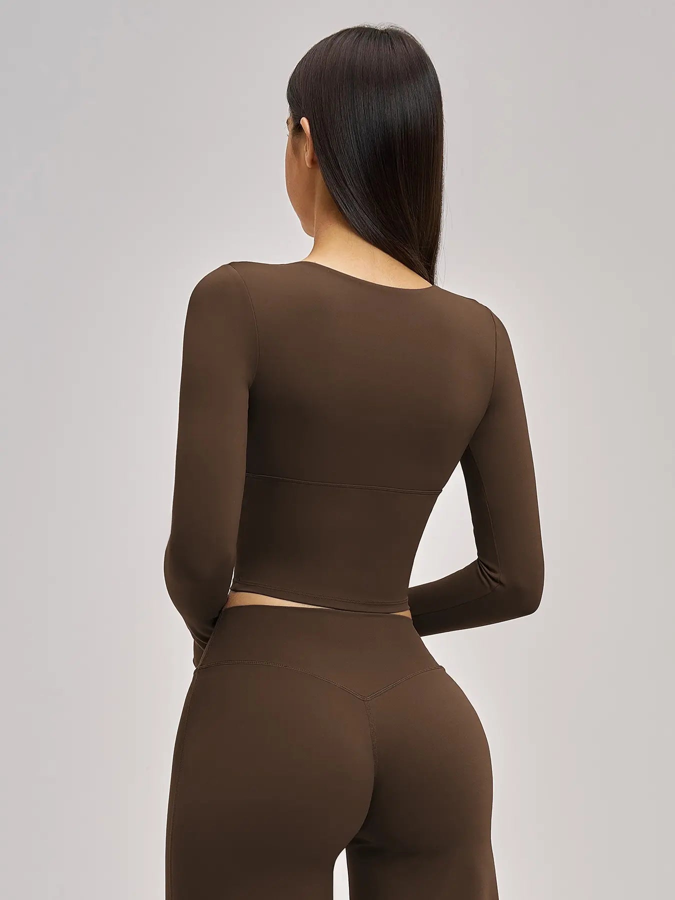 Women's Long Sleeve Yoga Top, European & American Style Spring Summer Pilates Workout Shirt - image 4
