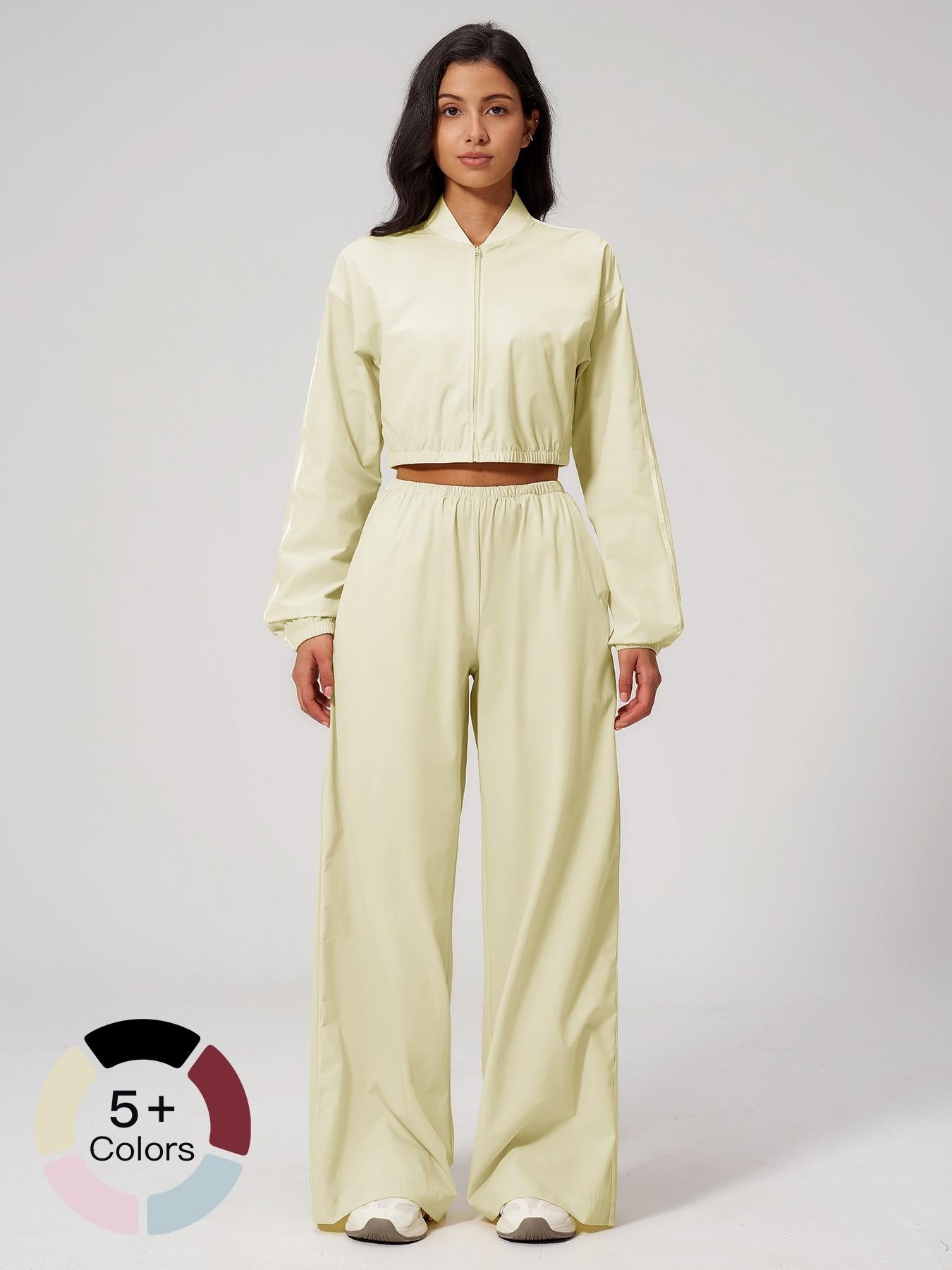 Women's Sun Protection Sportswear Yoga Set, Long Sleeve Top & Pants - image 21