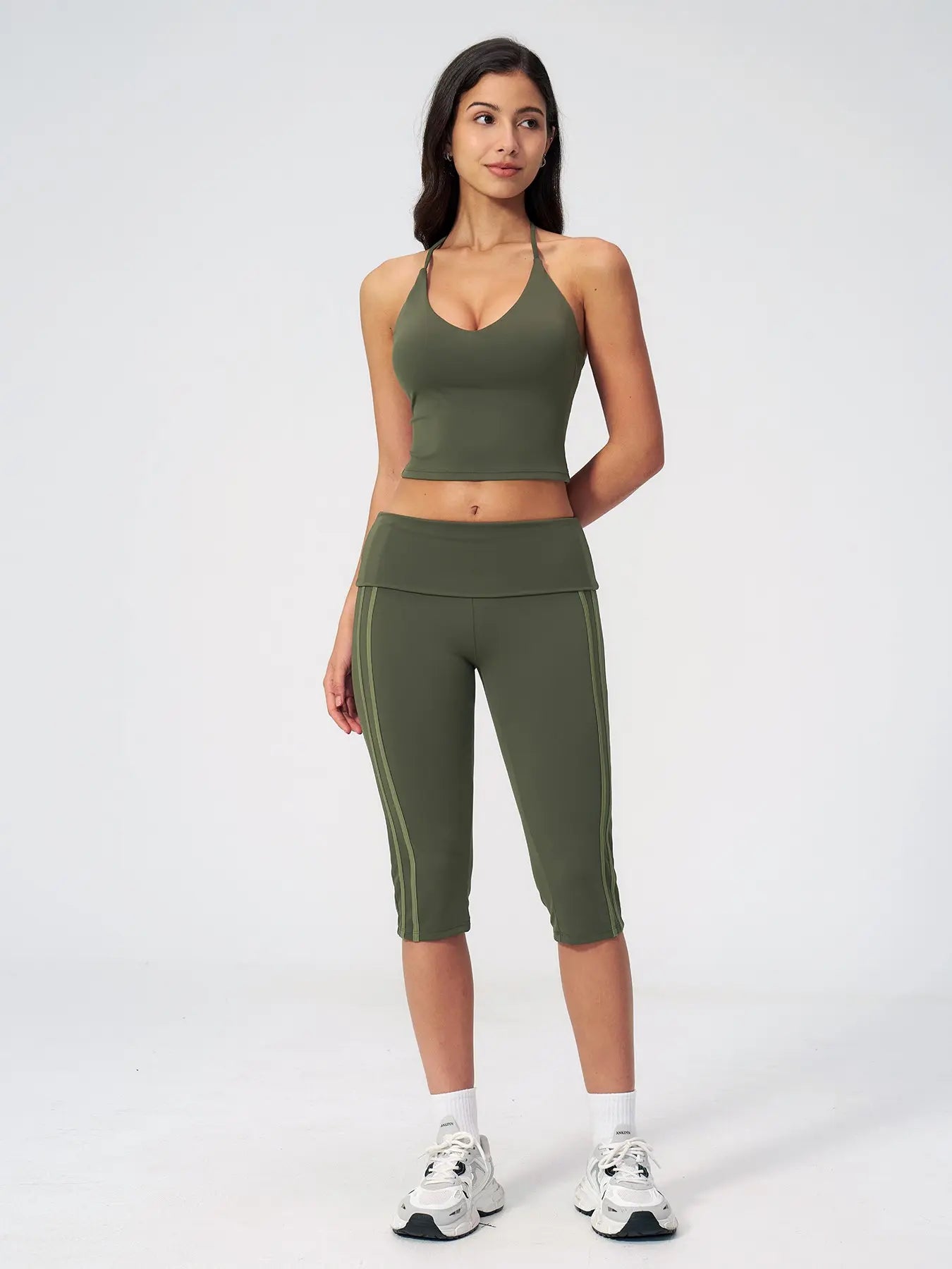 European and American Yoga Set, Two-Piece Activewear Set Sportswear for Outdoor Activities - image 9