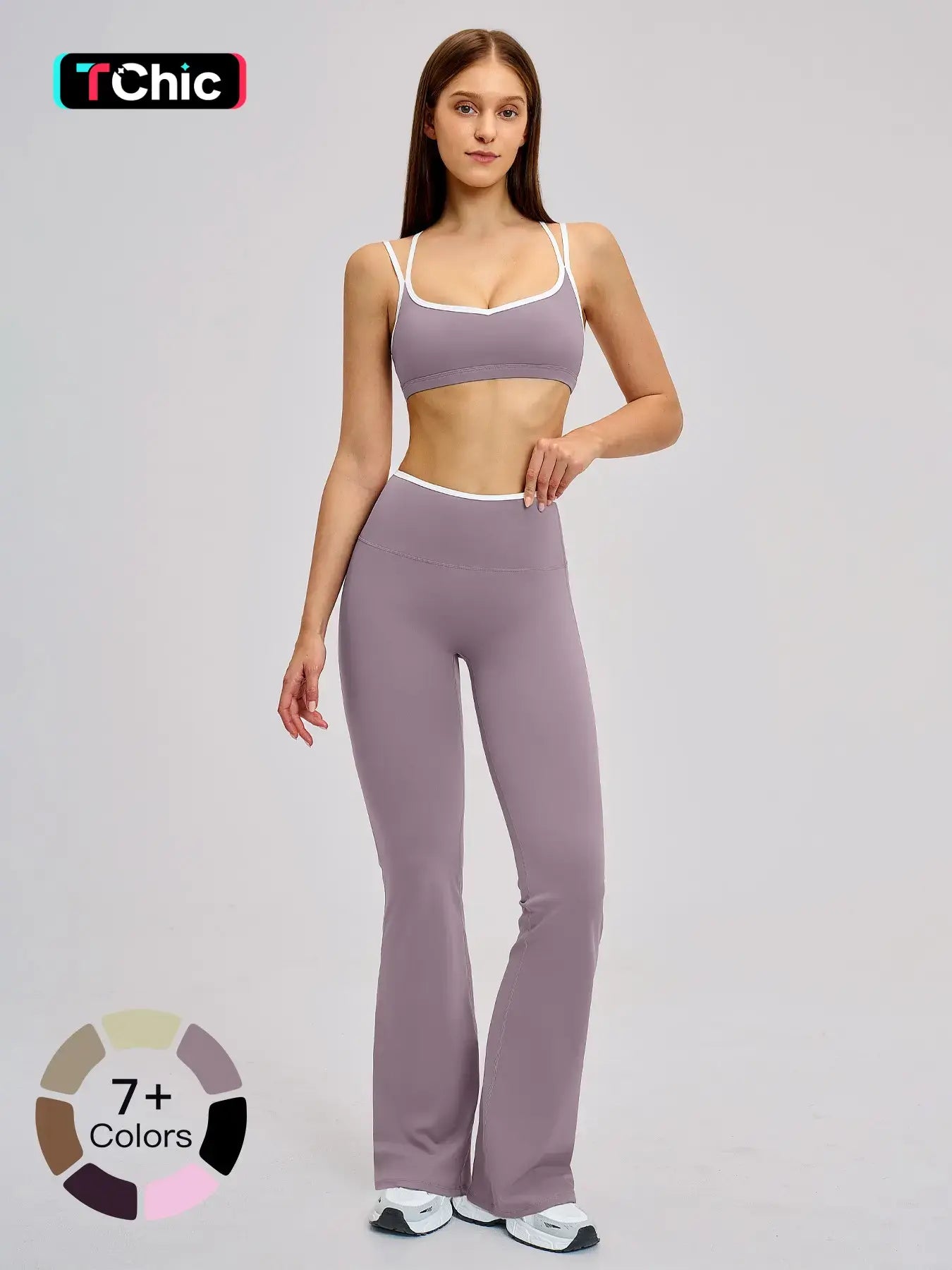 Women's Sporty Yoga Set, Tight-Fitting Backless Design