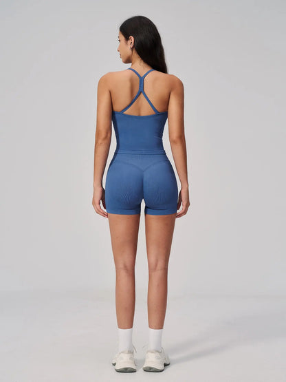 Summer New Yoga Set for Women, Slim Fit Backless Waist Trainer High-Waisted Quick-Dry Breathable Gym… - image 9