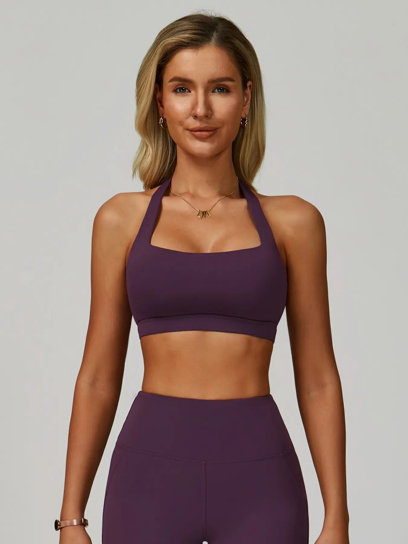 Summer Halter Cloudy Yoga Bra, Hollow Back Yoga Top - image 6