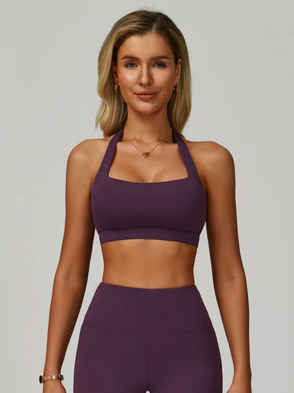 Summer Halter Cloudy Yoga Bra, Hollow Back Yoga Top - image 6