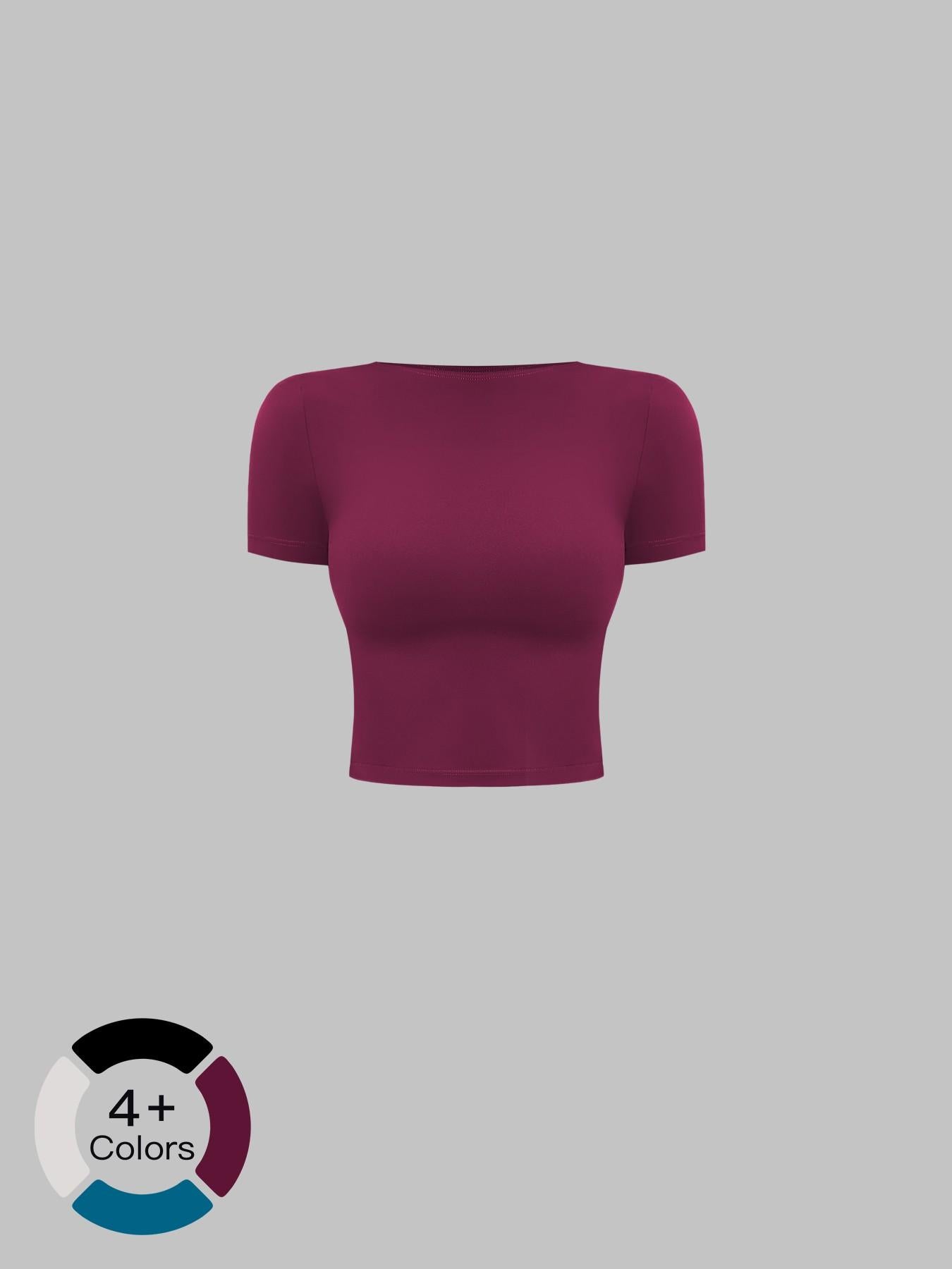 Creamy Soft Fleece Yoga for Women, Slim Fit Short Sleeve Top - image 11